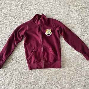 Kids Maroon Zip-Up Jacket - Mccarthy : Cardinal Ambrozic School Sweater